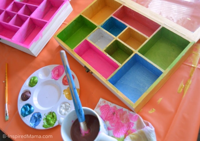 Collection Box Kids Craft - Painting Inside - at B-Inspired Mama