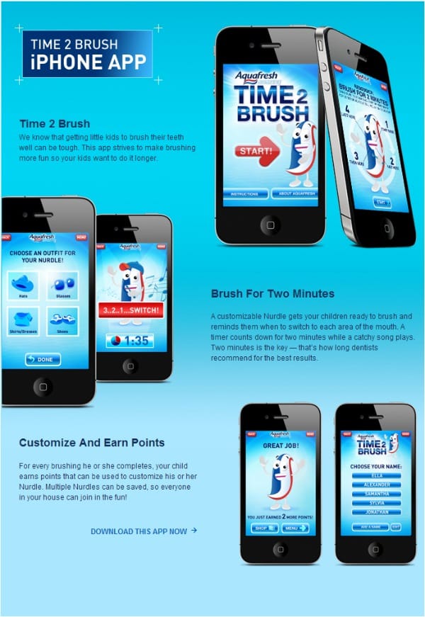 My Toddler Teeth Brushing Game Plan - with a Fun iPhone App from Aquafresh - B-Inspired Mama