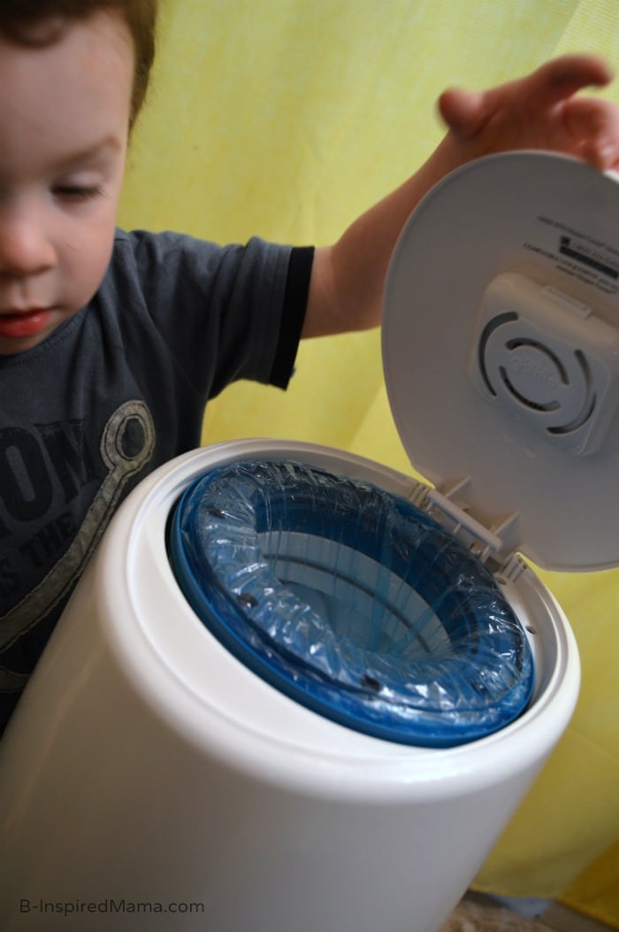 Odor Absorbing Carbon Filter in the New Diaper Genie Elite - Taming Diaper Change Smells [Sponsored by Playtex] at B-Inspired Mama