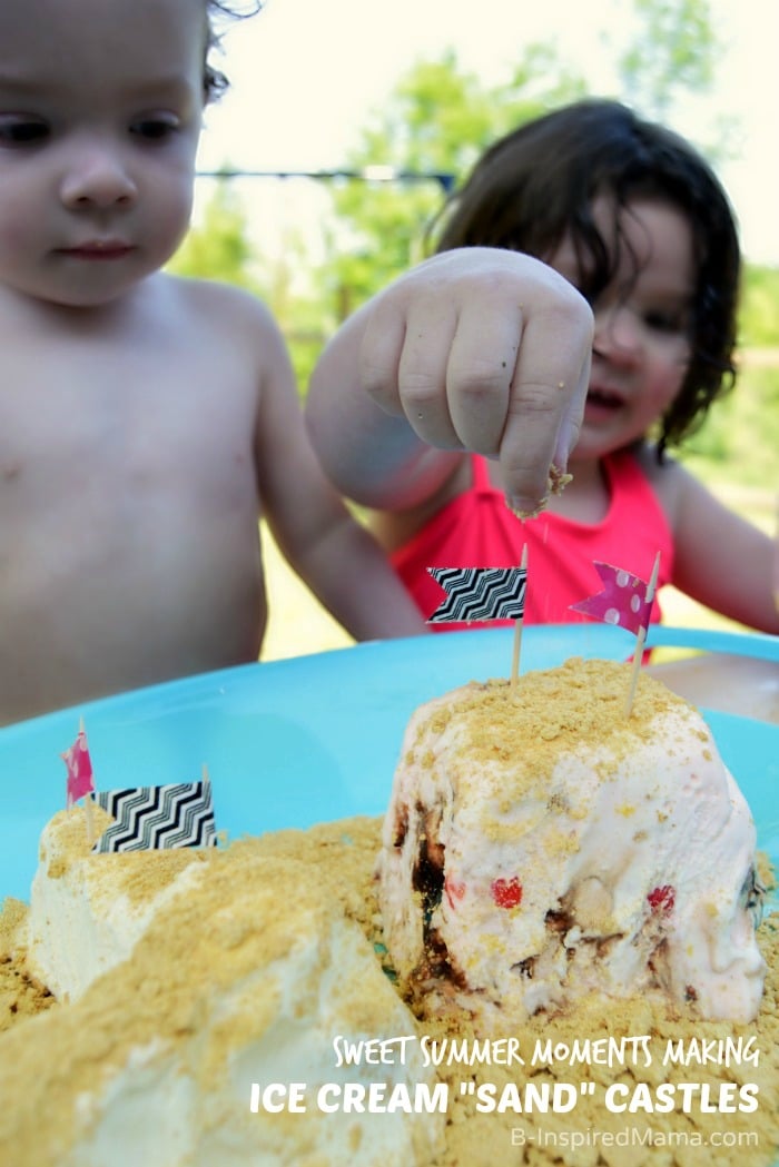 Sweet Summer Moments Making our Giant Ice Cream Sundae Sand Castle - #Sponsored #MySweetFreedom at B-Inspired Mama