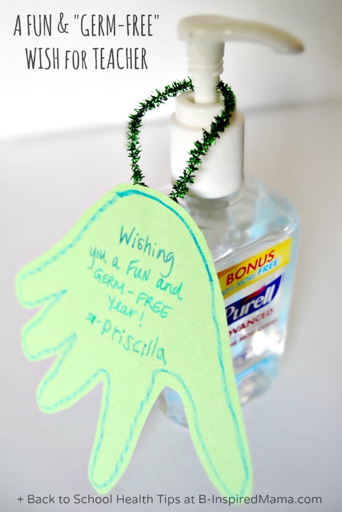 A Fun and Germ-Free Teacher Gift + Back to School Health Tips at B-Inspired Mama