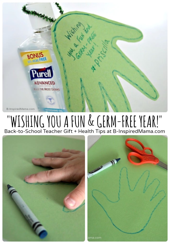 Wishing You a Fun and Germ-Free Year - A Simple Teacher Gift + Back to School Health Tips at B-Inspired Mama