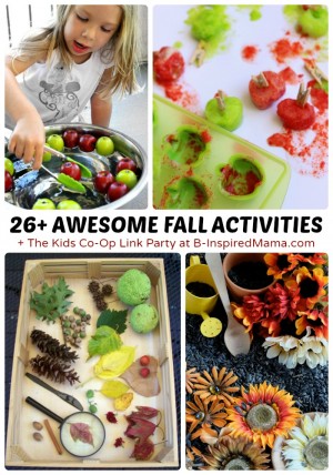 26+ Fall Activities for Kids - Inspired by Apples and Nature - + The Kids Co-Op Link Party at B-Inspired Mama