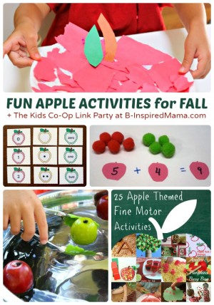 26+ Fun Fall Activities for Kids - Exploring Apples & Nature - + The Kids Co-Op Link Party at B-Inspired Mama