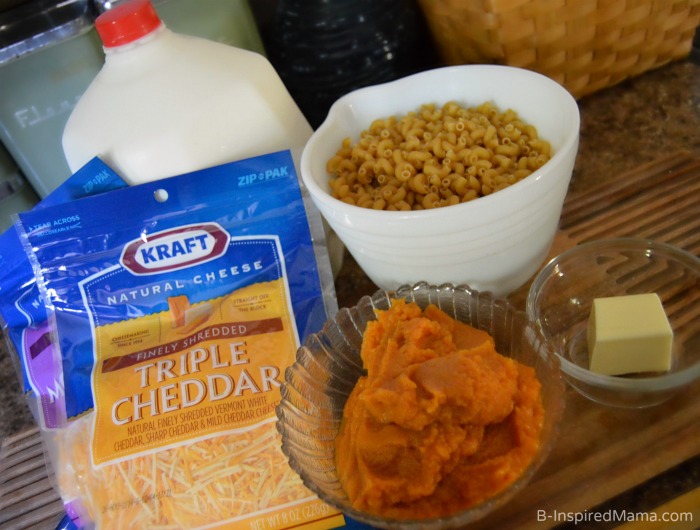Ingredients for Super Easy One Pot Pumpkin Mac and Cheese [#sponsored by Kraft and Target] at B-Inspired Mama
