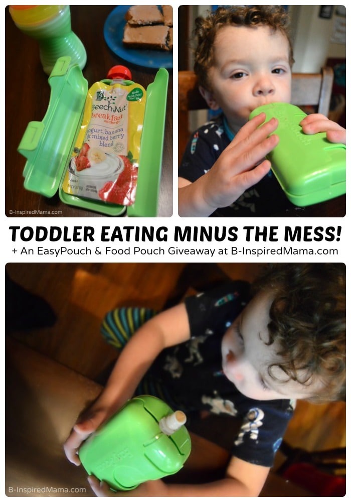 Toddler Feeding without the Mess! + An EasyPouch and Food Pouch Giveaway [#sponsored] at B-Inspired Mama
