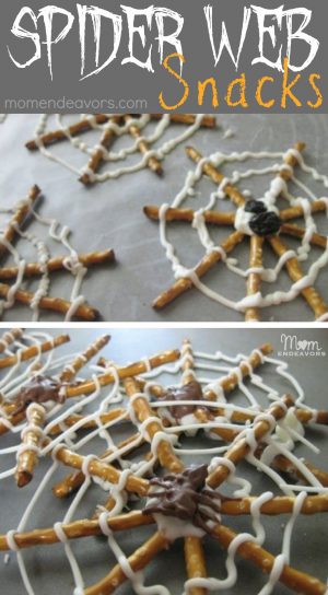 Spider Web Snacks + 50+ Kids Halloween Party Ideas at B-Inspired Mama