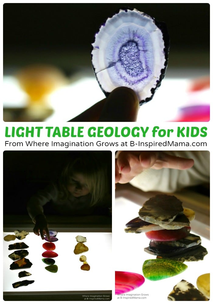 Light Table Geology - Simple Science for Kids - From Where Imagination Grows at B-Inspired Mama