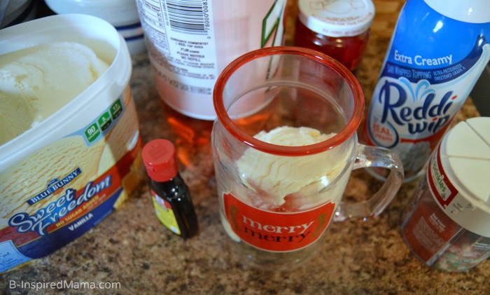 Ingredients for a Low Sugar Peppermint Cherry Ice Cream Float at B-Inspired Mama #Sponsored #MySweetFreedom