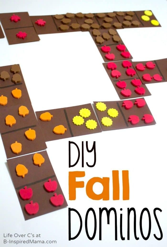Make DIY Fall Dominos for Cool Math Games - B-Inspired Mama