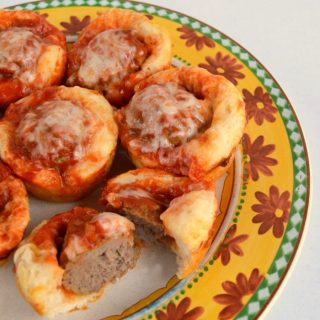 Super Easy Three Ingredient Meatball Biscuit Bites - A Kids in the Kitchen Recipe at B-Inspired Mama #ad #MancinisMeatballs