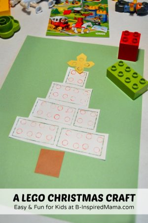A Fun and Easy Christmas Tree Kids Christmas Craft [Sponsored by LEGO] at B-Inspired Mama