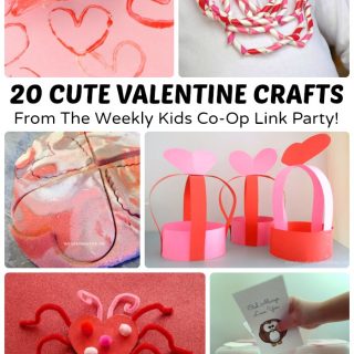20 Cute Valentine Crafts + The Kids Co-Op Link Party at B-Inspired Mama