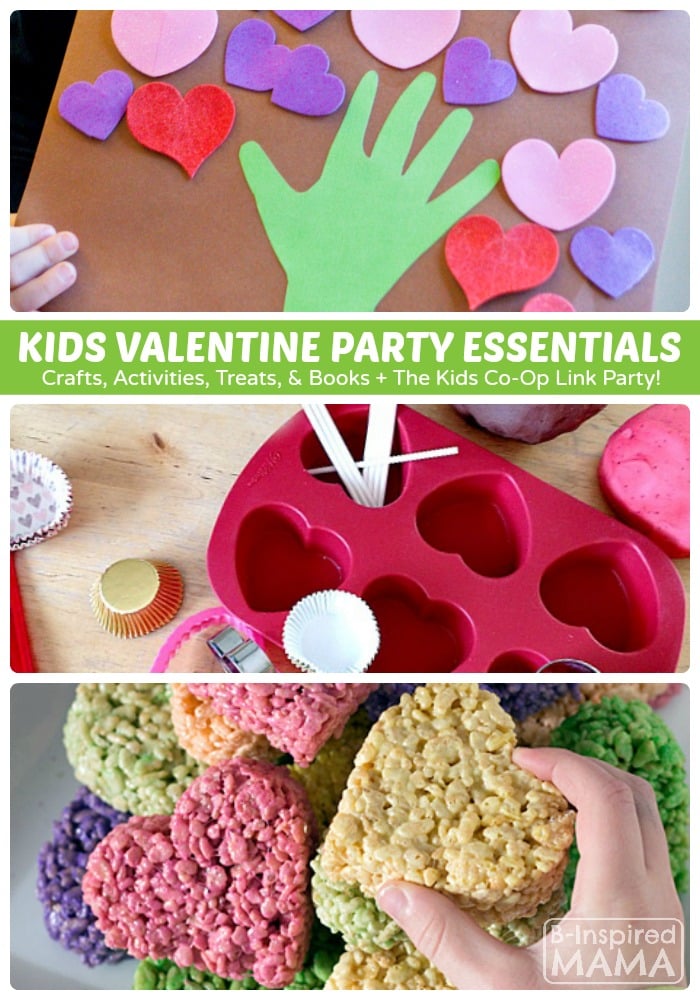 Creative Kids Valentine Party Ideas + The Kids Co-Op Link Party at B-Inspired Mama