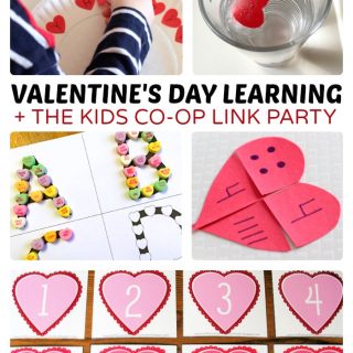Valentine's Day Early Learning Ideas + The Kids Co-Op Link Party at B-Inspired Mama
