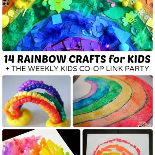 14 Colorful Rainbow Crafts for Kids + The Kids Co-Op Link Party at B-Inspired Mama