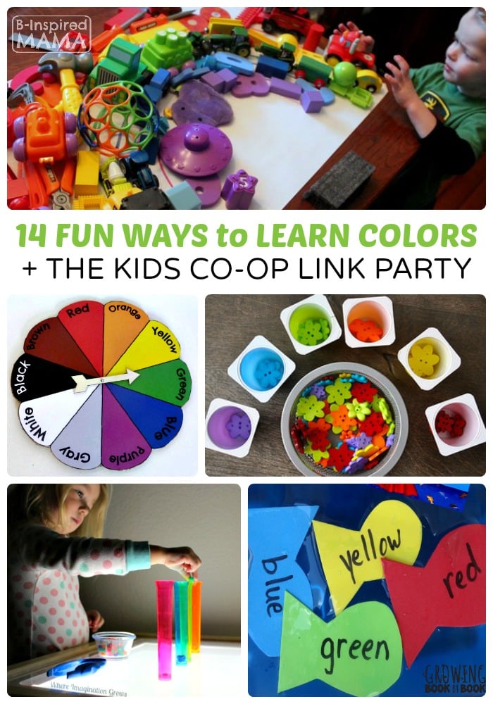 14 Fun Ideas for Learning Colors + The Kids Co-Op Link Party at B-Inspired Mama