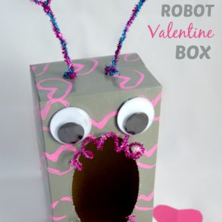 How to Make a Valentine Box Robot - Sponsored by #PlaidCrafts, #ModPodge, and #AppleBarrel - B-Inspired Mama