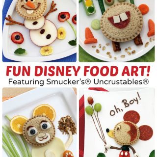 Kids in the Kitchen Fun - Creative Disney Food Art Featuring Smucker's Uncrustables at B-Inspired Mama