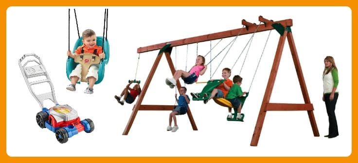 24 Fun Finds for Kids Outdoor Play - Mowers and Swings - at B-Inspired Mama
