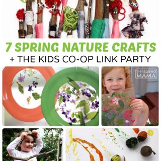 7 Simple Spring Nature Crafts for Kids + The Kids Co-Op Link Party at B-Inspired Mama
