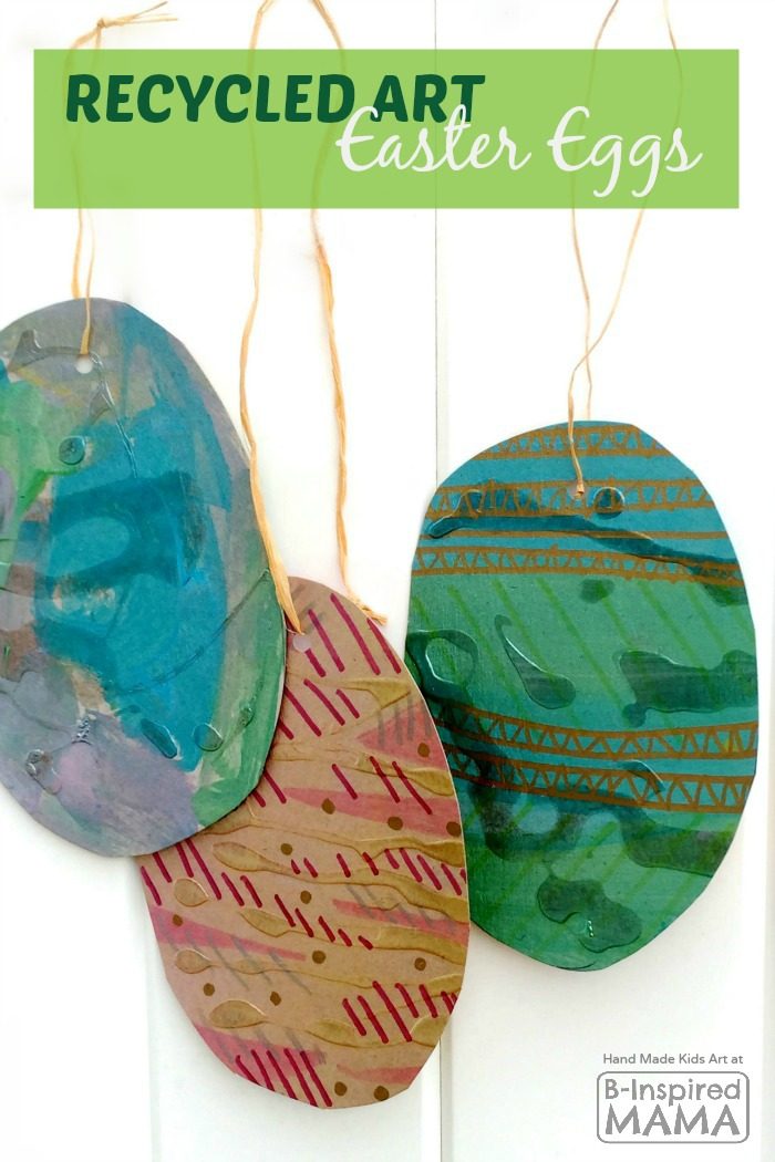 Recycled Art Easter Eggs for Kids at B-Inspired Mama