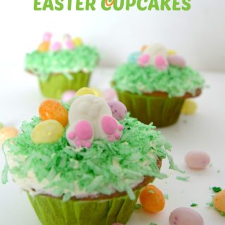 Easy Bunny Butt Easter Cupcakes - A Kids in the Kitchen Recipe at B-Inspired Mama