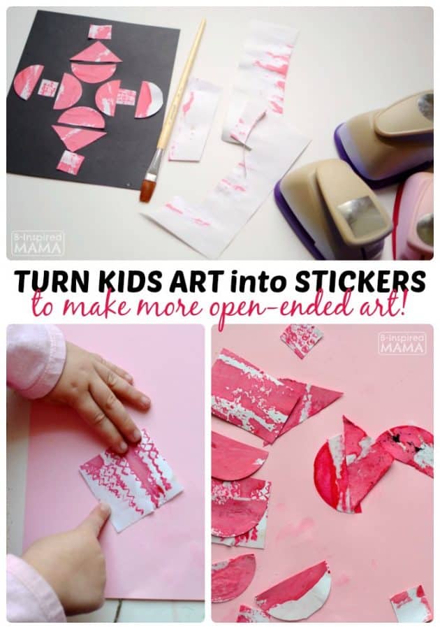 How to Make Stickers from Old Kids Art