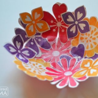 A Sweet Paper Flower Bowl Mother's Day Craft at B-Inspired Mama