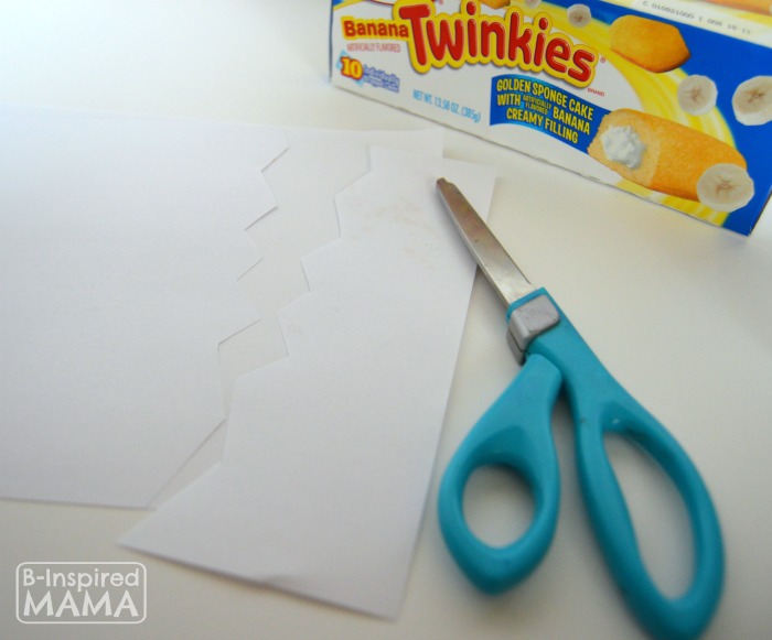 Cutting Paper Eggs - Hatching Chick Easter Treats using Twinkies at B-Inspired Mama