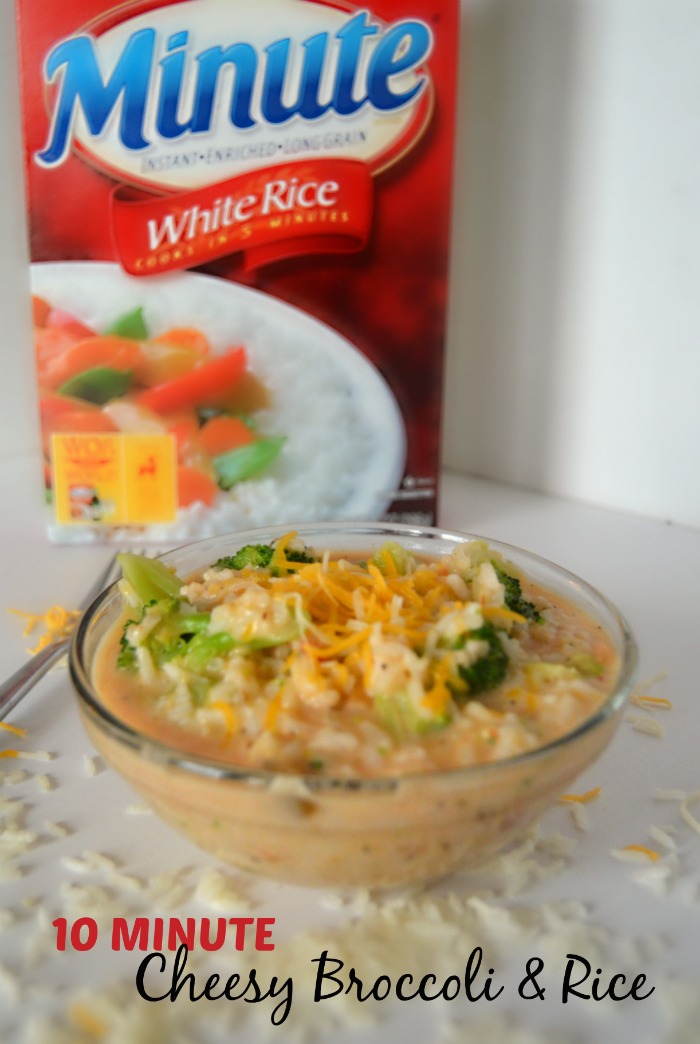 Super Easy Ten Minute Cheesy Broccoli Rice Recipe - B-Inspired Mama