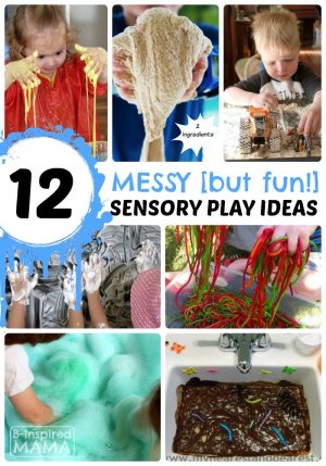 12 Messy - But Fun - Sensory Play Ideas at B-Inspired Mama