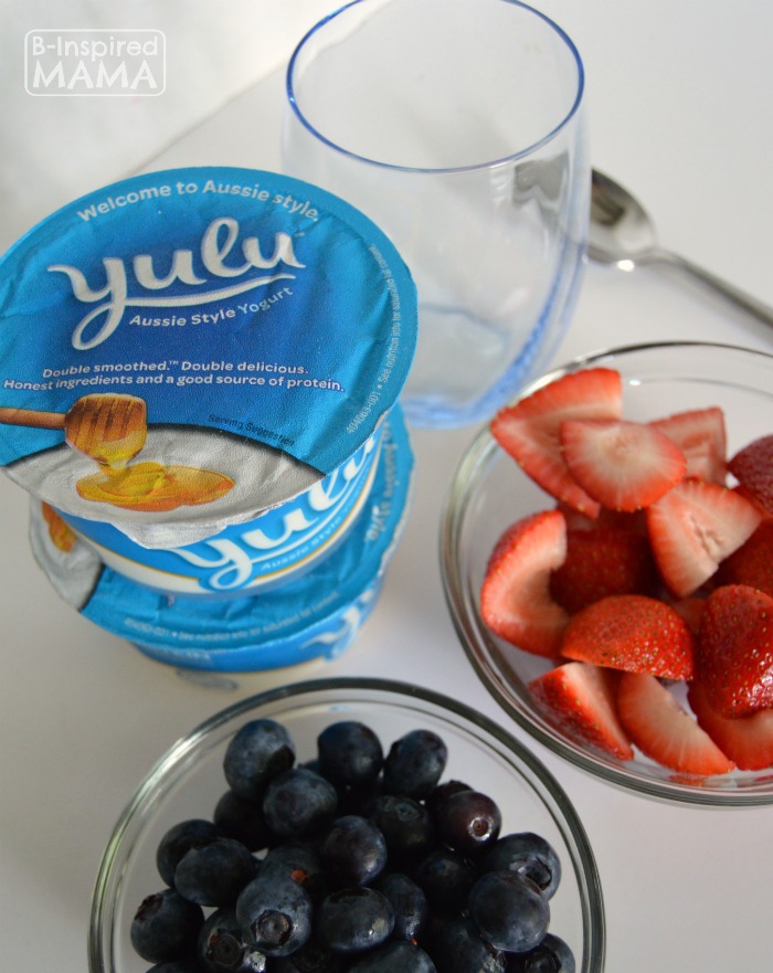 A Simple Patriotic Yogurt Parfait - Yummy Ingredients - B-Inspired Mama