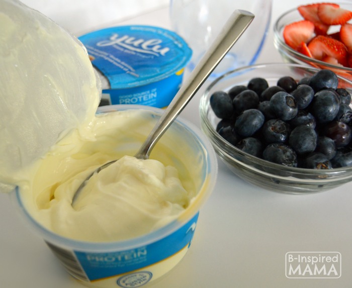 A Simple Patriotic Yogurt Parfait - Yummy Yulu Yogurt - B-Inspired Mama