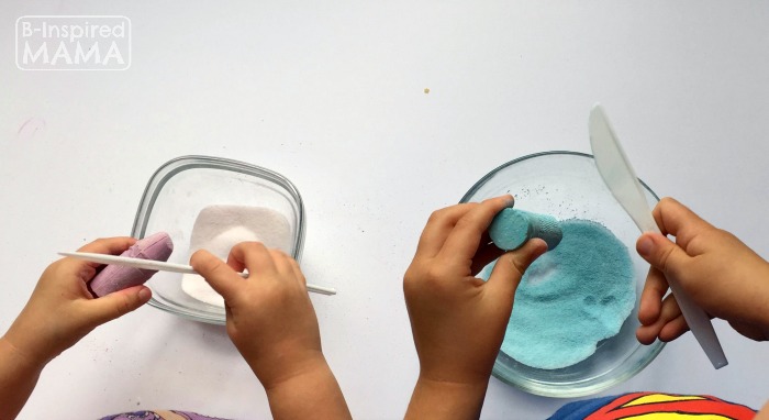 Coloring Our Salt - Colored Salt Centerpiece Mother's Day Craft at B-Inspired Mama