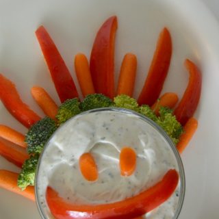 Crazy Hair Man Vegetable Snack for Kids at B-Inspired Mama
