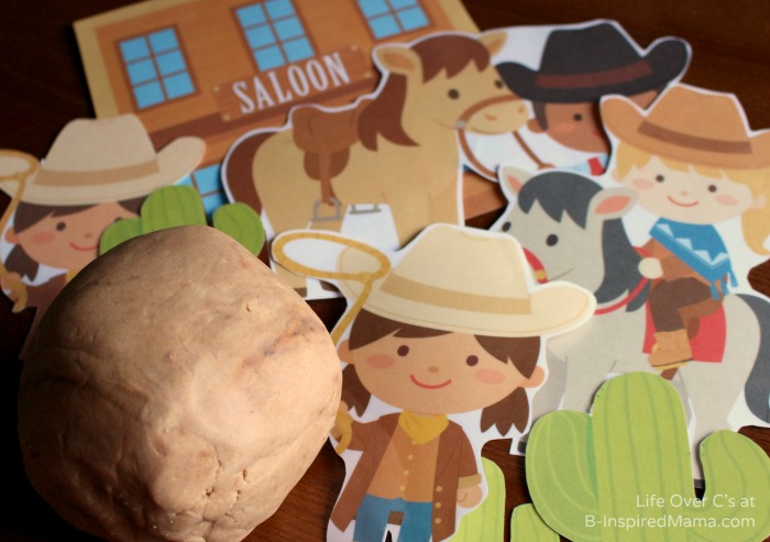Some Wild West Playdough Fun with Playdough Printables at B-Inspired Mama