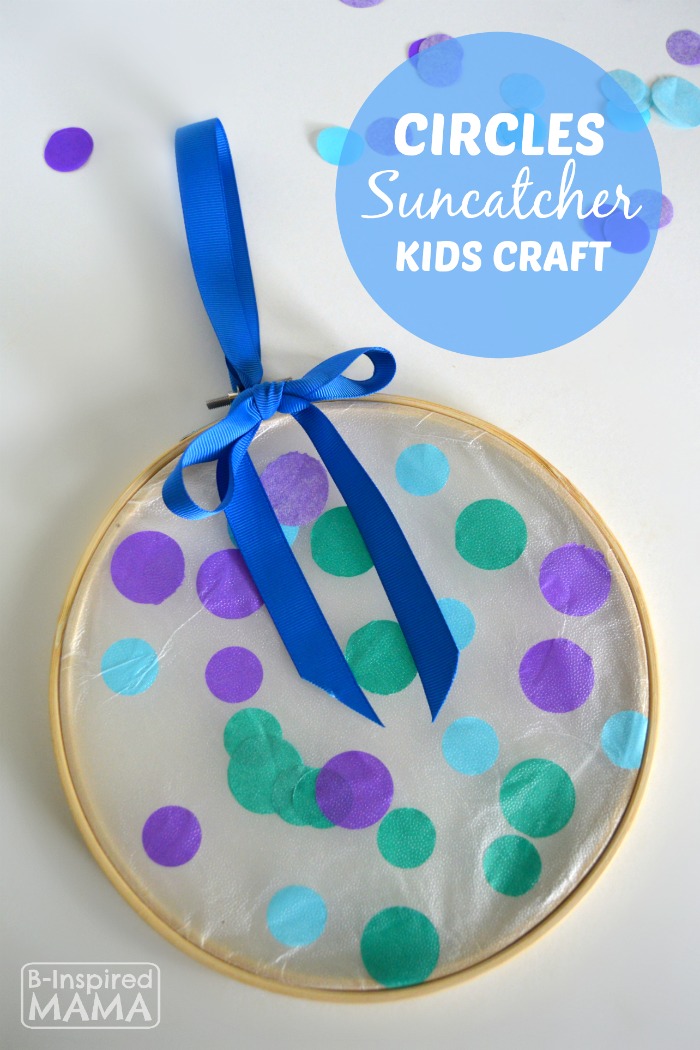 A Simple Circles Suncatcher Summer Craft for Kids - B-Inspired Mama