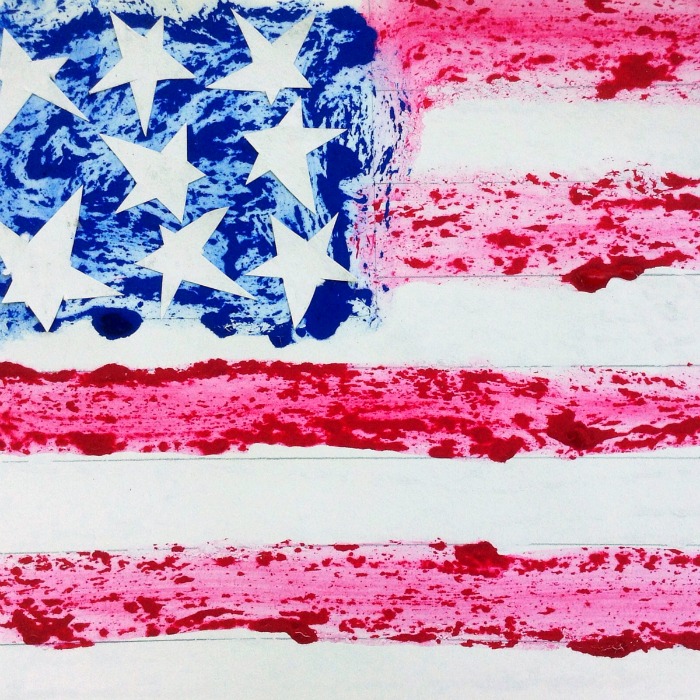 An Ice Paint American Flag Craft Perfect for the 4th of July B Inspired Mama