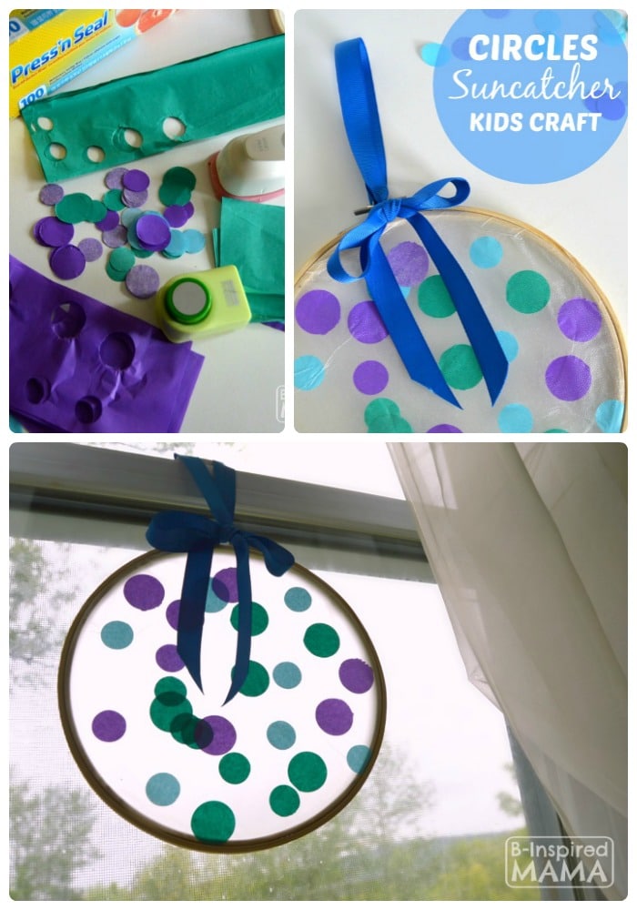 Circles Suncatcher Summer Craft for Kids - B-Inspired Mama