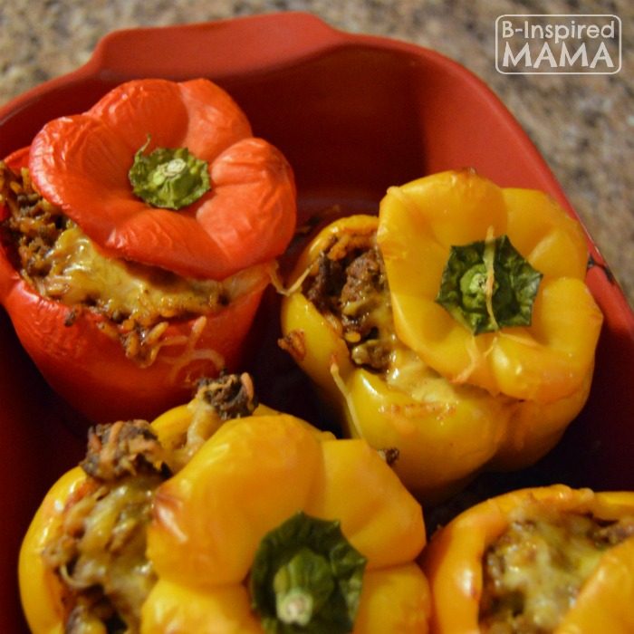 Easy Enchilada Stuffed Peppers Recipe - Perfect as an Easy Dinner - B-Inspired Mama