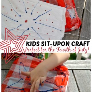 Patriotic Sit-Upon Kids Craft - Perfect for Watching Fireworks on the 4th of July - B-Inspired Mama
