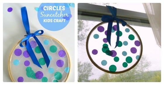 A Circles Suncatcher Summer Craft for Kids