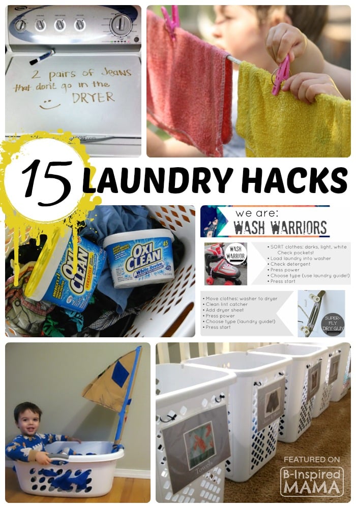 15 Real Life Laundry Hacks for Moms - Sponsored by OxiClean at B-Inspired Mama