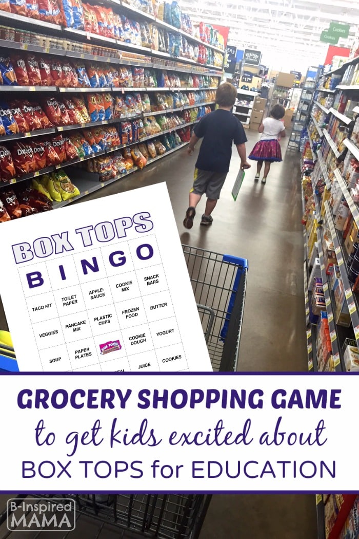 Box Tops Bingo Grocery Shopping Game - A Free Printable - at B-Inspired Mama