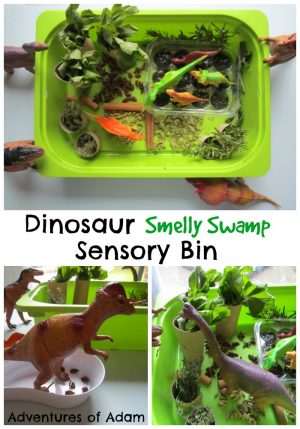 Dinosaur Smelly Swamp Sensory Bin