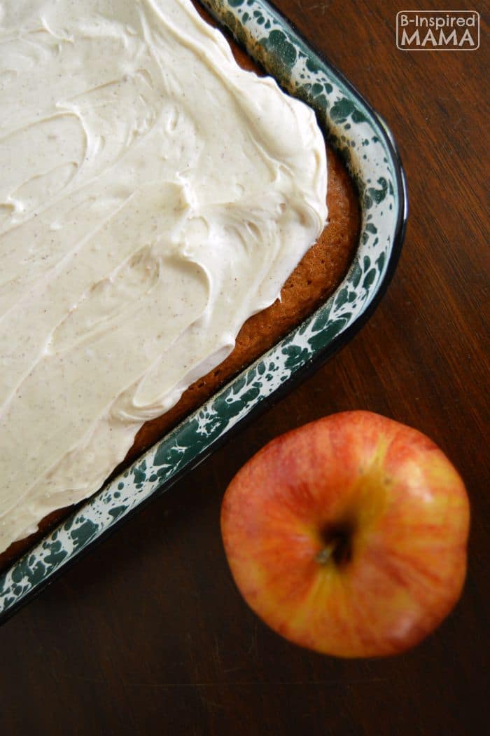 Kid-Friendly Apple Spice Cake Recipe - With Cinnamon Cream Cheese Frosting - B-Inspired Mama