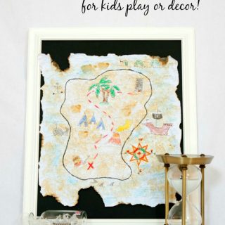 DIY Treasure Map for Kids - Perfect for Kids Play or Decor - at B-Inspired Mama