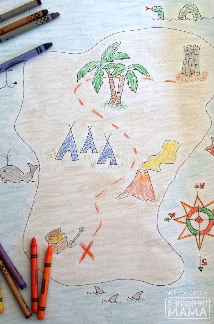 How to Make a Treasure Map  for Kids at B-Inspired Mama