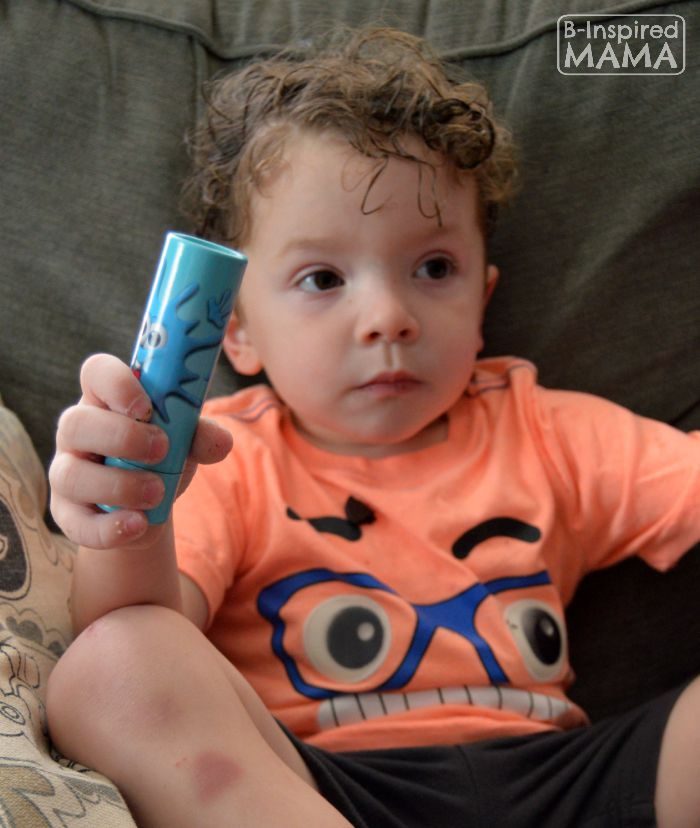 Our New Go-To Homeopathic Treatment for Kids Bumps and Bruises - J.C. with his Splat! Stick